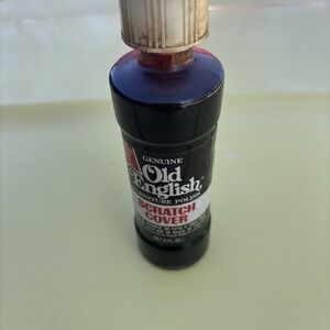 Vintage Old English Furniture Polish Scratch Cover Glass Bottle 70% Full